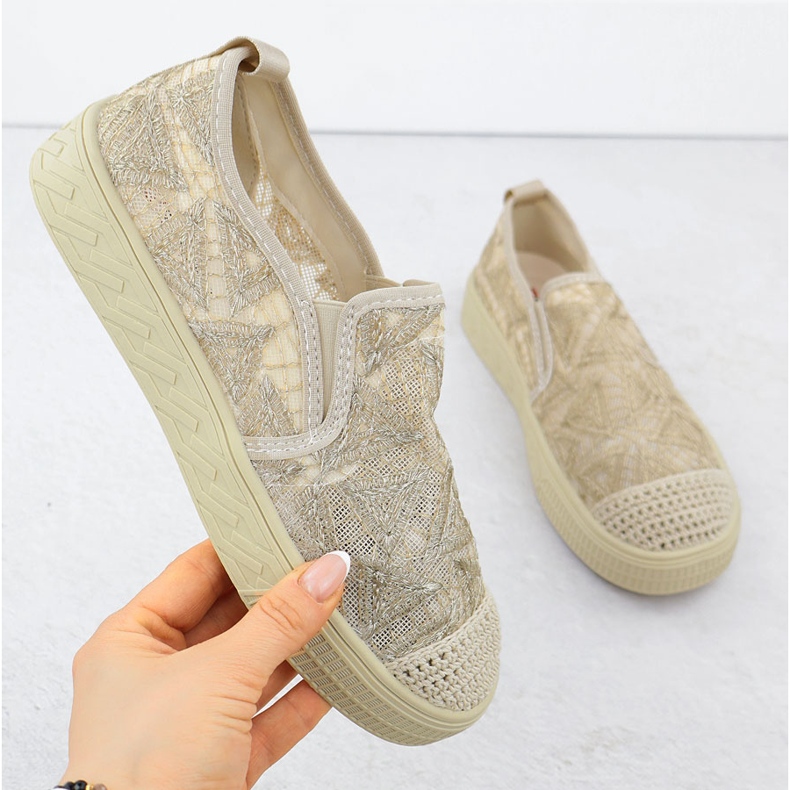 ARTIKER Espadrilles pentru femei introduse cu dantelă bej artker 56c2127 1