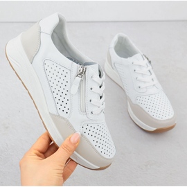 ARTIKER Openwork din piele adidași pe Slider White Artker 56C1673 alb 1 ARTIKER Openwork din piele adidași pe Slider White Artker 56C1673 alb 1