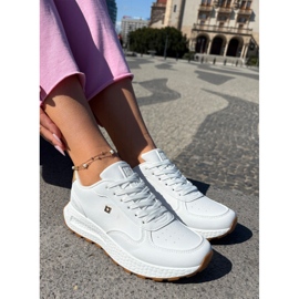 Pantofi sport pentru femei ușoare Big Star RR274629 Hi-Polish White System alb 2