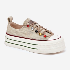 GOE Adidași pentru femei pe platformă GE RR2N4105 BEIGE bej 4