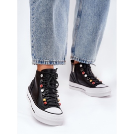 GOE RR2N4101 Adidaje din piele înaltă pentru femei negru 2