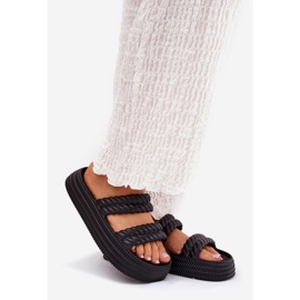 S.Barski Flip-flops cu spumă ușoară pe platforma S. Barski ZK51-001 Negru 1