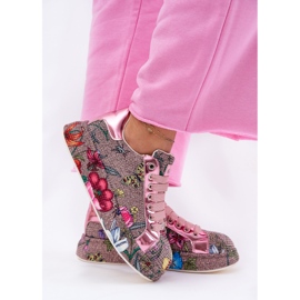 Adidaje modelate pe platformă cu o decorare a multikolorului GOE RR2N4002 multicolor 6