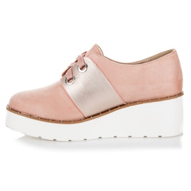 Seastar Brogues legate pe platformă roz 1