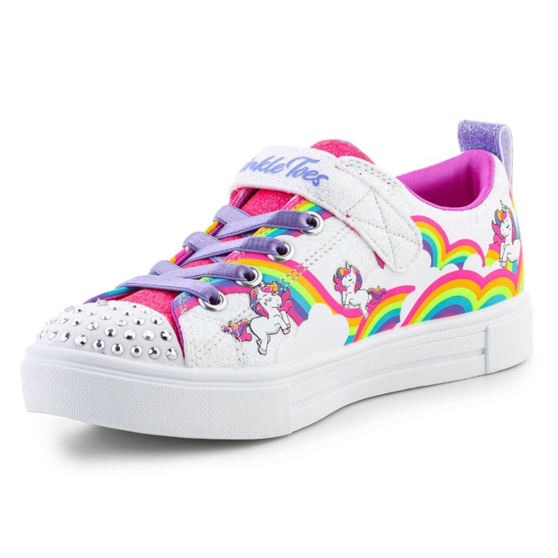 Pantofi Skechers Twinkle Toes S Lights Twinkle Sparks Jumpin Clouds 314809L-WMLT alb 2