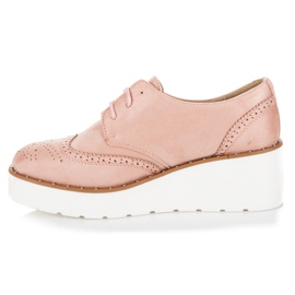Seastar Tocuri din piele intoarsa roz 1