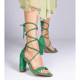 Sandale verzi legate pe post verde 1