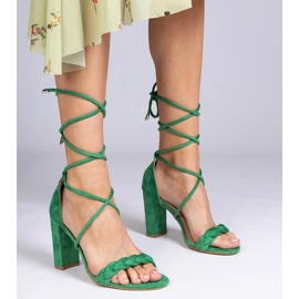 Sandale verzi legate pe post verde 4