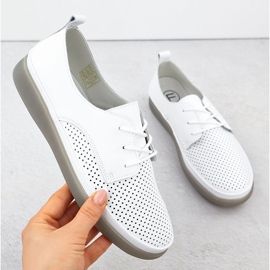Pantofi pentru femei pentru femei Openwork Dantelă -UP WHITE FILIPPO 6788 alb 1