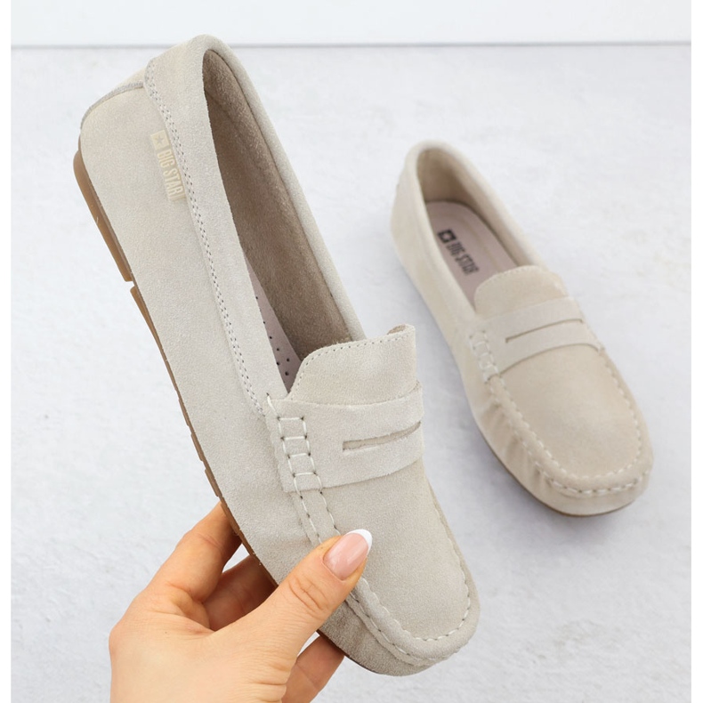 Pârâie din piele pentru femei Big Star RR274947 bej 1