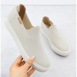 Adidași textile alunecă pe Big Star Big RR274721 bej 1