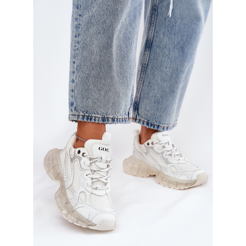 Adidași de piele pentru femei GOE RR2N4083 BEIGE bej 2