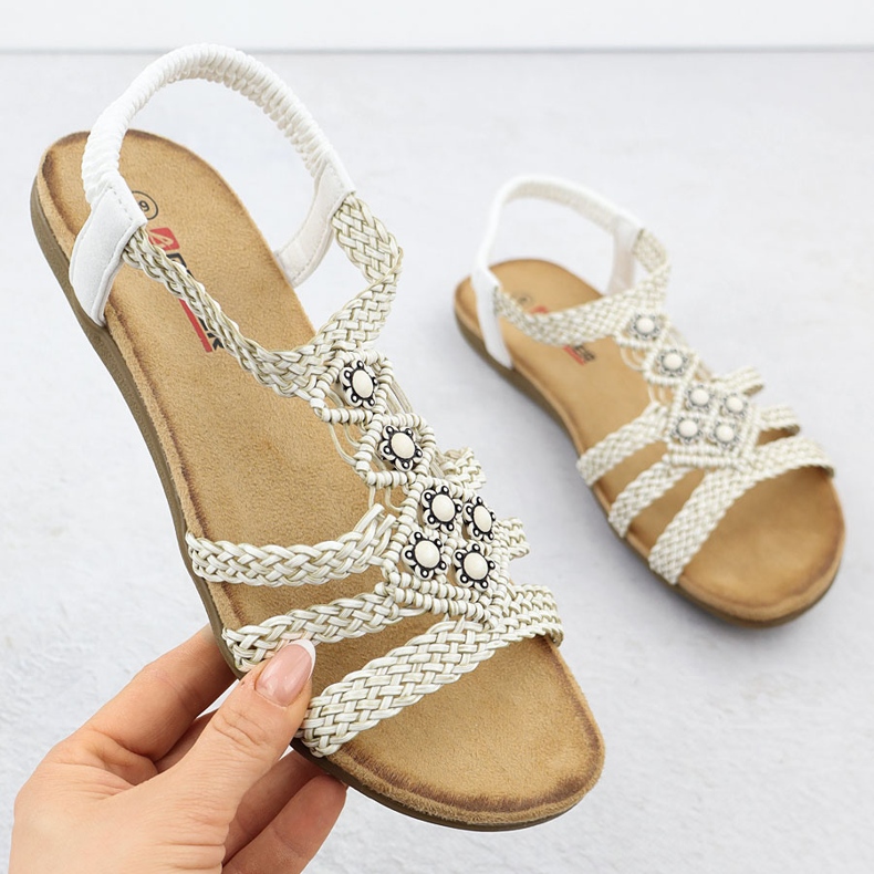 Sandale confortabile pentru femei SLILL -UP ARTIKER ALB 56C1323 1