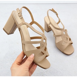 Sandale pentru femei pe post bej Sergio Leone SK884 1