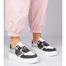 Tenisi negri cu sclipici negru 1 Tenisi negri cu sclipici negru 1