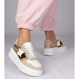 Adidași cu leopard cu sclipici multicolor 2