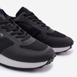 Adidași pentru bărbați pe Big Star RR174361 Sistem negru Hi-Polish Platform 2