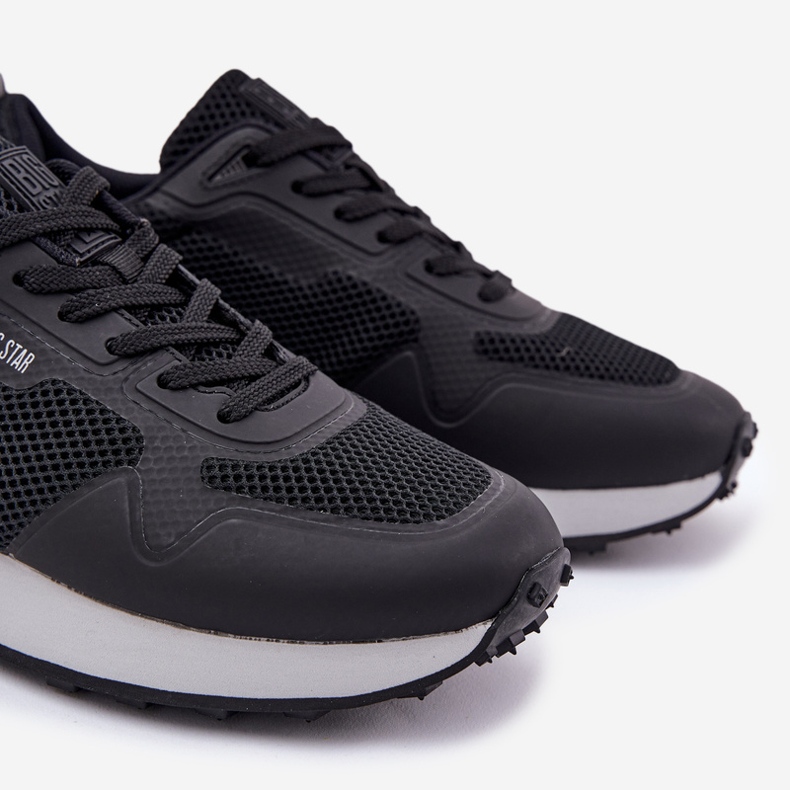 Adidași pentru bărbați pe Big Star RR174361 Sistem negru Hi-Polish Platform 2