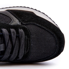 Pantofi bărbați cu sistem de spumă cu memorie Big Star NN174350 Negri negru 2