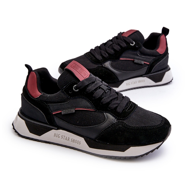 Pantofi bărbați cu sistem de spumă cu memorie Big Star NN174350 Negri negru 1