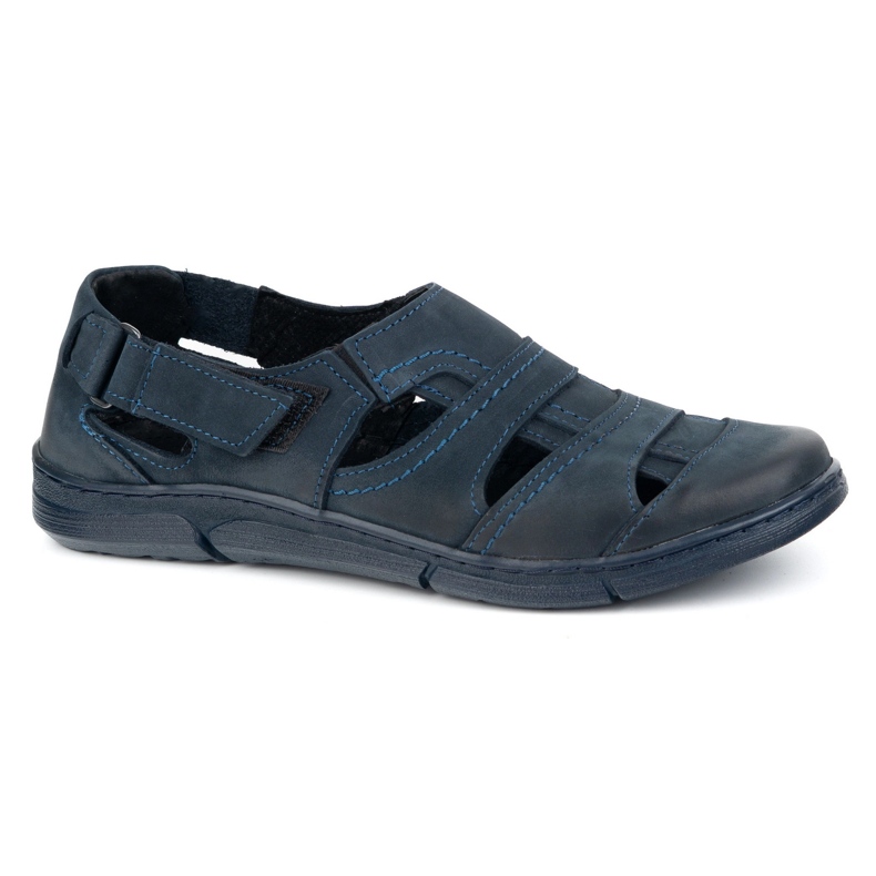 Olivier Pantofi din piele pentru bărbați 54kz ușor albastru bleumarin pentru vară 1