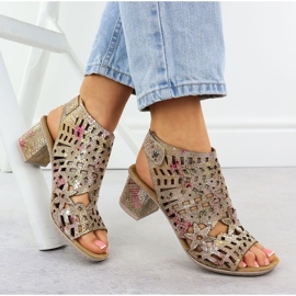 Sandale pentru femei construite Openwork Rieker 64780-90 multicolor 4