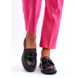 Vinceza Plăceri din piele pentru femei cu decor negru 4