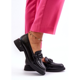 Vinceza Plăceri din piele pentru femei cu decor negru 3