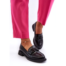 Vinceza Plăceri din piele pentru femei cu decor negru 1