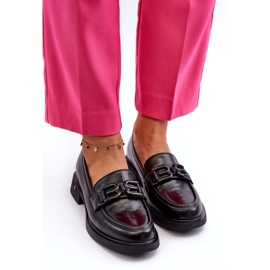 Vinceza Plăceri din piele pentru femei cu decor negru 2