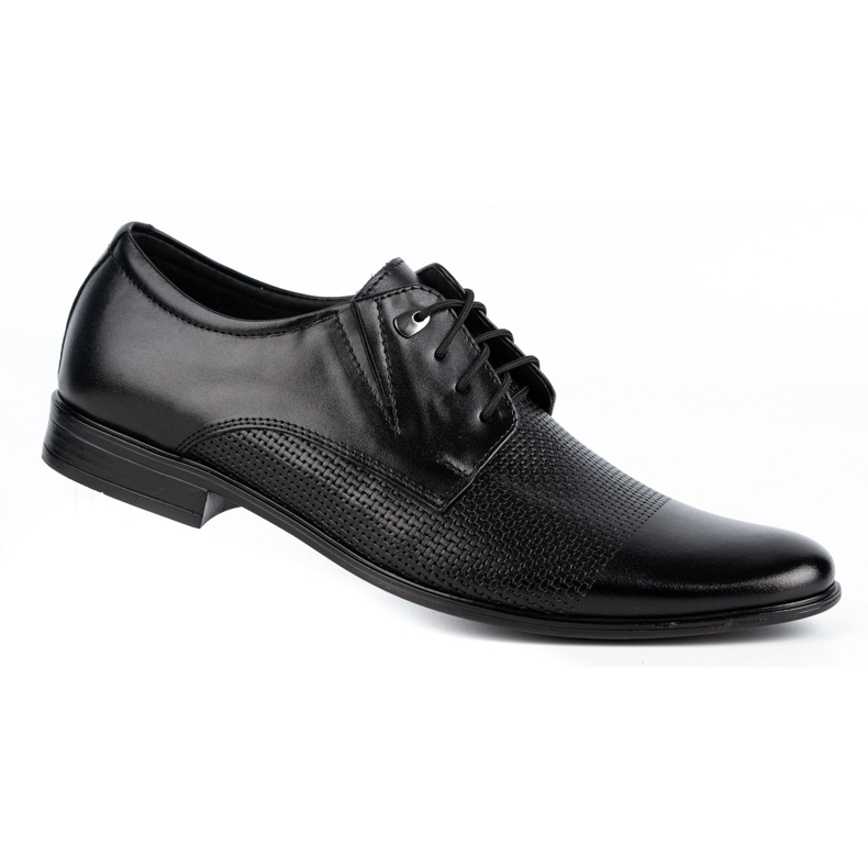 Olivier Pantofi barbati eleganti din piele 302T3 negru 2