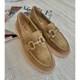 S.Barski Mocasini din piele de căprioară pentru femei cu un ornament TW117 Olive verde 5