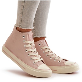 Pantofi de damă izolați din piele ecologică Pink Big Star OO274933 roz 6
