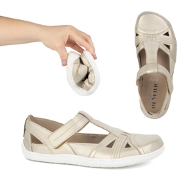 Pantofi desculți pentru femei Ultralekkie Olivier 1285 Jumătate Velcro în formă de aur 1 Pantofi desculți pentru femei Ultralekkie Olivier 1285 Jumătate Velcro în formă de aur 1