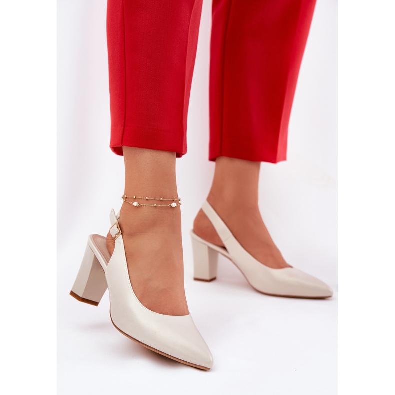 Pompe confortabile pe Sergio Leone SK162 Pearl Post bej 2