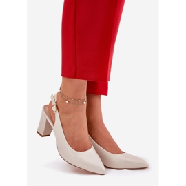 Pompe confortabile pe Sergio Leone SK162 Pearl Post bej 1