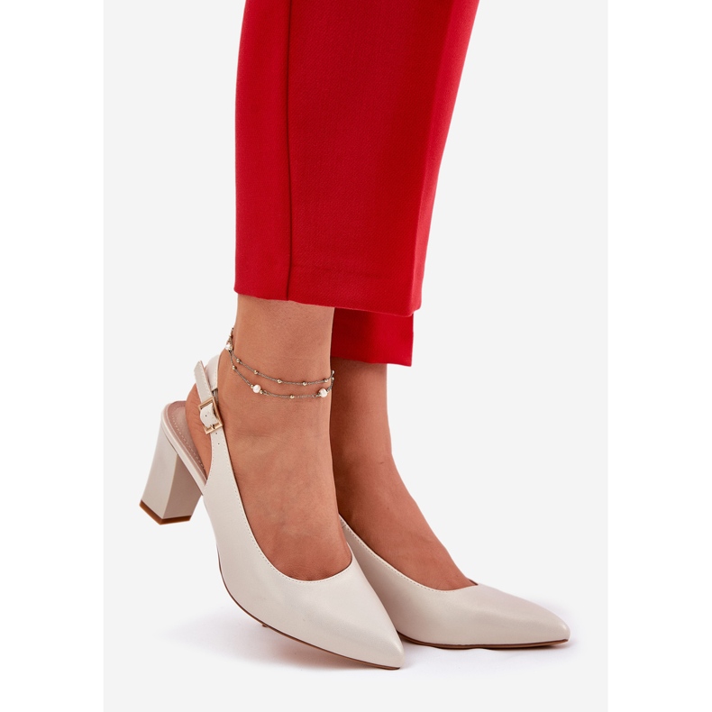 Pompe confortabile pe Sergio Leone SK162 Pearl Post bej 1