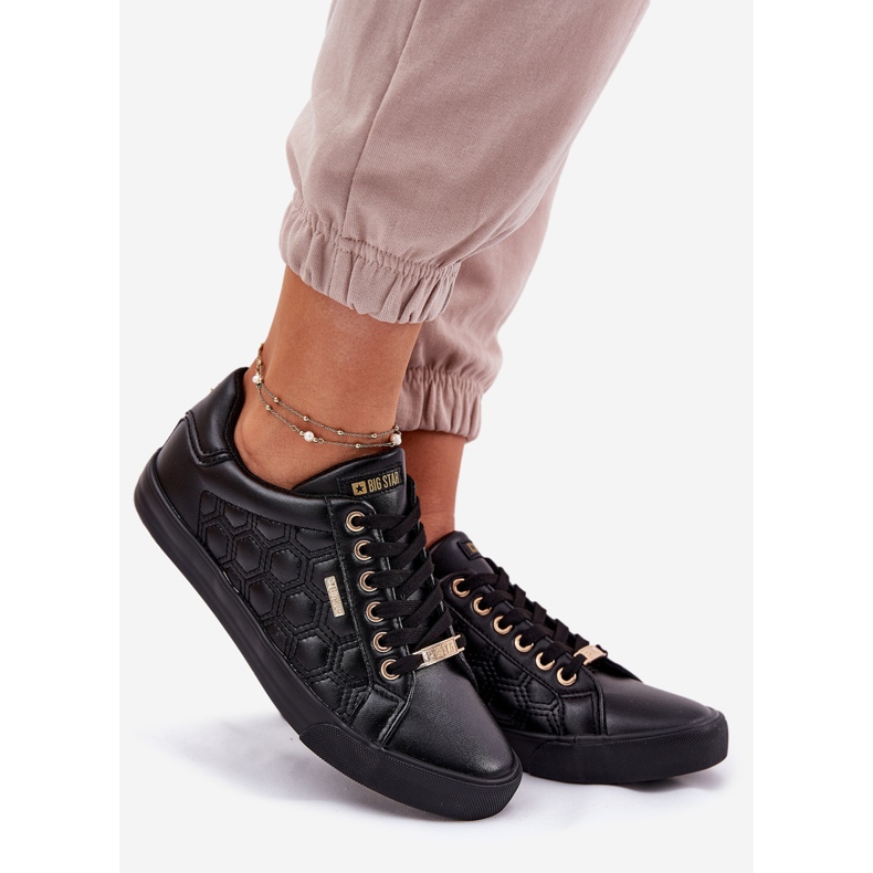 Big Star Adidași pentru femei cu eco -piele mare Star RR274323 Negru 1 Big Star Adidași pentru femei cu eco -piele mare Star RR274323 Negru 1