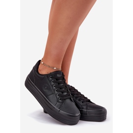 Adidași pentru femei din piele eco pe platformă Big Star RR274299 Negru 1 Adidași pentru femei din piele eco pe platformă Big Star RR274299 Negru 1