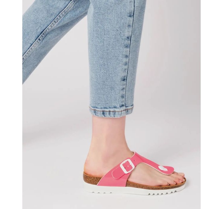 FLIP-FLOPS FEMEI SCHOLL BOA VISA F31247-1209 PINK roz 1