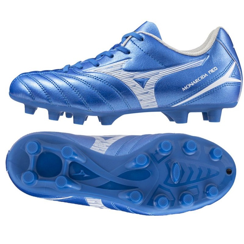 Mizuno Monarcida Neo III Selectați P1GA242527 Jamuri de trafic de fotbal albastru 3