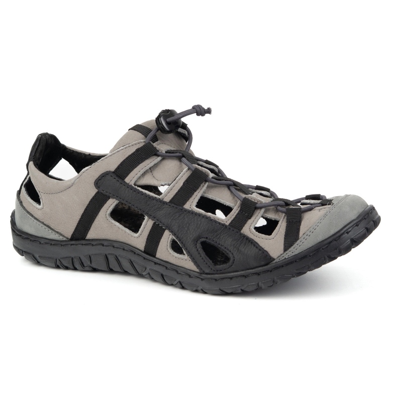 Olivier Pantofi din piele pentru bărbați, bicicletă aerisită 262kz gri 1