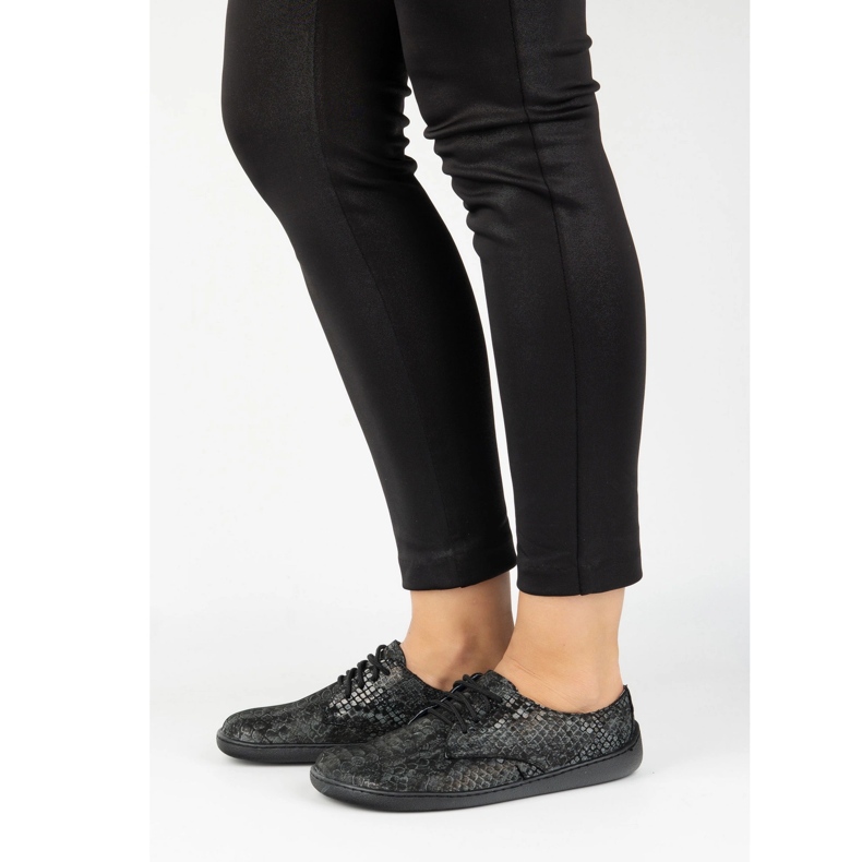 Olivier Femei desculțuri Minimaliste Adidași 1288Pol Black Snake negru 1