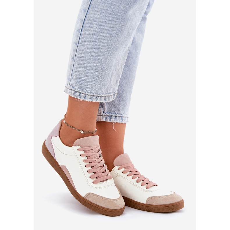 Adidaje din piele pentru femei Zazoo N1220 Alb 1