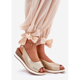 ARTIKER Sandale din piele pentru ancoră Artker 56C2312 Zlotys de aur 1