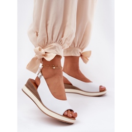 Sandale din piele pe Artiker 56C2317 White White alb 2 Sandale din piele pe Artiker 56C2317 White White alb 2