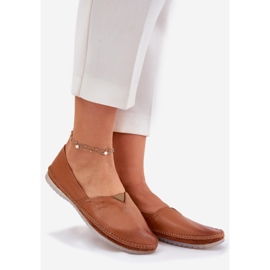 Ballerinas din piele netedă Maciejka T1930-29 Brown maro 1