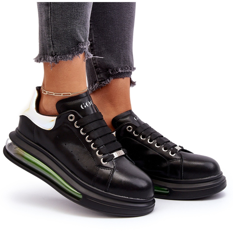 GOE Adidași sport din piele pentru femei GE NN2N4030 Black negru 6