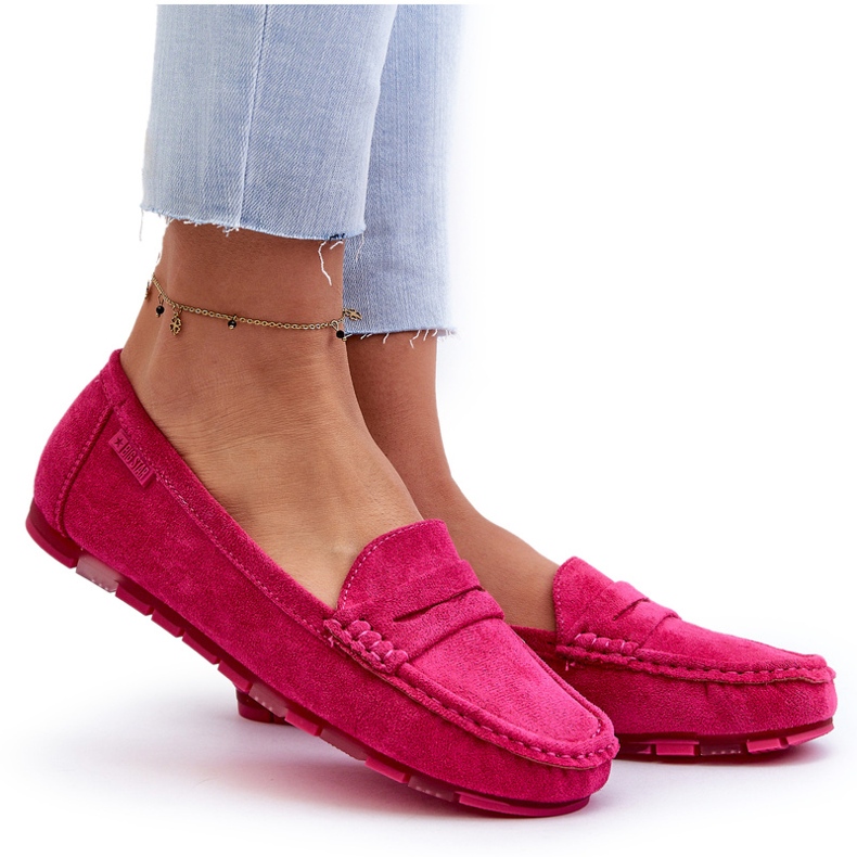 Mocasini din piele ecologică pentru damă Big Star NN274934 Sistem cu spumă cu memorie fucsia roz 4 Mocasini din piele ecologică pentru damă Big Star NN274934 Sistem cu spumă cu memorie fucsia roz 4
