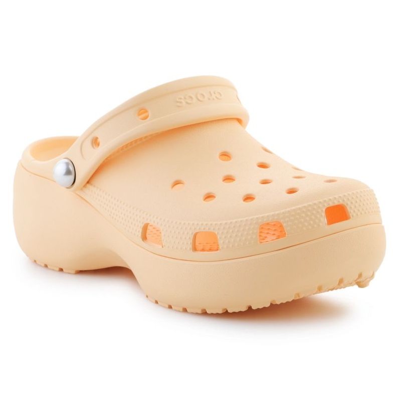CROCS Classic Platforme Pearl Clog 211231-78z portocale 1